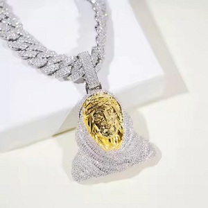 Jésus Christ personnage glacé pendentif Moissanite diamant Hip Hop pendentif pour lui 925 argent personnaliser mode pendentifs et breloques - Product Image 4