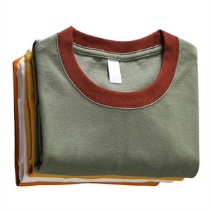 OEM Fabrication en vrac T-shirt personnalisé surdimensionné lourd Premium 100% coton Ringer T-shirts pour hommes Vêtements grande taille 2025 - Product Image 1