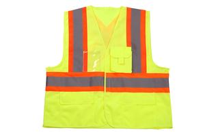 Chaleco de Seguridad Reflectante LED Fluorescente Multicolor OEM de Alta Visibilidad ANSI Clase 1, Impermeable, con Cierre para Hombres y Mujeres - Product Image 4