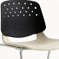 Chaise de conférence moderne empilable, durable et imperméable, chaise de formation en plastique pour salle de classe et salle de réunion