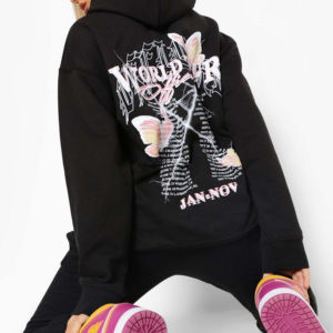 Venta al por mayor de las mujeres de la moda de las ventas de tendencia de diseño de invierno impreso sólido chándal de estilo callejero Zip Sudadera con capucha pantalones conjunto 100% algodón - Product Image 3