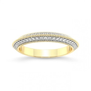 แหวนเพชรเม็ดเดี่ยวทรงหนาแน่น ประดับเพชรแล็บโกรว์ 0.20 กะรัต น้ำหนักรวม 14K ทองคำแท้ สี FG ความสะอาดระดับ VS ฝังเพชรแบบไมโครเพฟ 50 เม็ด ให้เอฟเฟกต์ประกายระยิบระยับ - Product Image 3