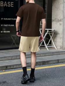 Conjunto de ropa de verano de moda cuello redondo y conjunto corto de algodón de alta calidad transpirable sublimación impresa conjuntos cortos Casuales - Product Image 5