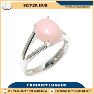 แหวนเงินแท้925อัญมณีโอปอลสีชมพูแสนสวยเครื่องประดับดีของขวัญวันวาเลนไทน์สำหรับเธอ - Product Image 2