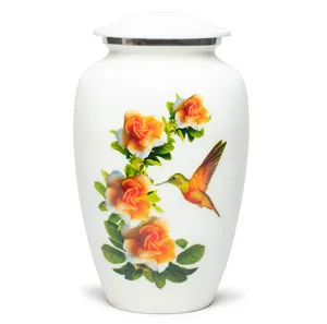 Urne pour adulte de grande taille, style américain, couleur blanche, artisanat exceptionnel - Product Image 2