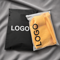 Maßgefertigte Langlebige Mattierte Transparente Laminierte PE Wiederverschließbare Reißverschlussbeutel mit Logodruck für Bekleidungsverpackung Socken Pelz