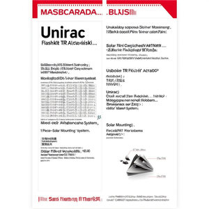 Système de montage solaire Unirac FlashKit TR pour toit plat en tuiles, finition brute, 1 pièce - Product Image 2