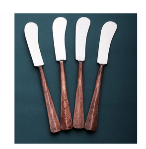 มีดปาดเนยทองเหลืองมีดหั่นชีสเกรดอาหารมีดหั่นขนมปังพร้อมด้ามจับเขากระดูก - Product Image 5