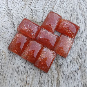 Venta al por mayor Natural Sunstone cabujón forma rectangular parte posterior plana AAA + piedras preciosas de calidad tamaños personalizados y color rojo disponibles - Product Image 1