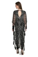 Robe de cocktail de créateur, soirée, broderie lourde, femme, toutes les grandes tailles disponibles, tenue sexy pour les vacances, club, abaya, poncho