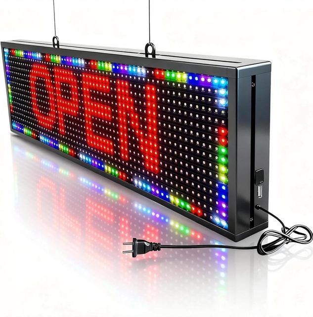 Custom P10 RGB Outdoor Moving Message Display Led Full Color  LED Display Scrolling Sign LED Programmable Display  for Outdoor