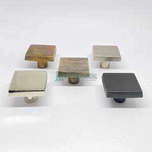 Perillas cuadradas de latón macizo para armario, nuevo acabado personalizado, pulido antiguo, níquel negro, tirador de cajón, Hardware, gran oferta - Product Image 2