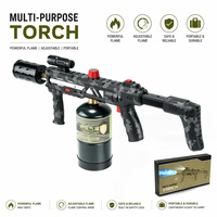 Chalumeau de toiture au propane professionnel avec longue poignée, régulateur de tuyau, brûleur robuste pour la construction de membranes d'étanchéité
