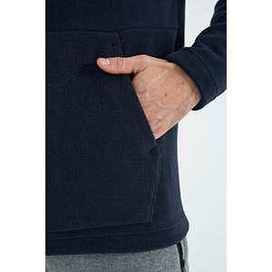 Sudadera de Forro Polar Azul Marino para Hombre 88301 Hecha de Material de Poliéster/Algodón Marca Hern - Product Image 4