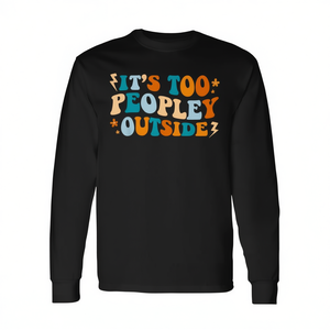 T-shirt a maniche lunghe sardonica per introvertiti e anti-sociali - Categoria promozionale: Tanto rumore di vita! - Product Image 3