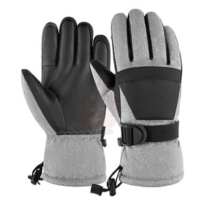Fabricación de Pakistán, guantes de esquí deportivos con calefacción, guantes de esquí de cuero impermeables de invierno personalizados con dedo completo para hombres adultos - Product Image 1