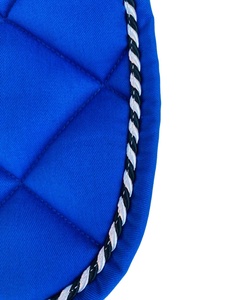 Ensemble de tapis de selle matelassé bleu roi avec doublure en polaire et extérieur en coton, protège-pattes assortis, protège-oreilles - Product Image 5