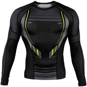Professional Sport Men's Long Sleeve <b>Rashguard</b> for MMA <b>BJJ</b> OEM Customizable with Custom Colors & Sizes High Quality - Product Image 2