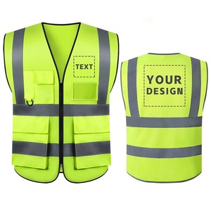 LOGO personnalisé gilet de sécurité avec poches et fermeture éclair haute visibilité construction vêtements de travail vêtements de travail - Product Image 4