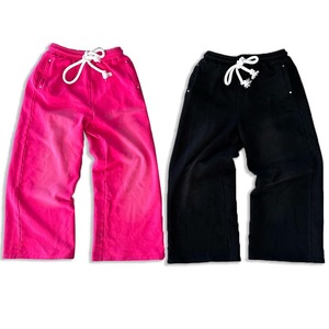 Custom Unisex Loose Blank <b>Wide</b> <b>Leg</b> French Terry <b>Jogger</b> Sweat Pants Distress Wash Oversized Baggy Sweatpants for Men - Product Image 6