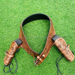 ซองปืนหนังแท้ทำมือสไตล์คาวบอยตะวันตกแบบเปิดนิ้วเท้า ปรับได้สองระดับ ขายดี - Product Image 2