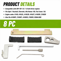 Kit d'outils de calage moteur pour Vauxhall Opel Chevrolet GM Alfa Fiat Astra Corsa Cruze 1.4 1.6 1.8 16V, tensionneur de courroie d'arbre à cames et goupilles