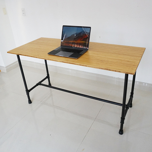 BFPB003-140x60cm Bamboo Pipe <b>Desk</b> Computer <b>Desk</b> with Unique Pipe Legs - Product Image 3