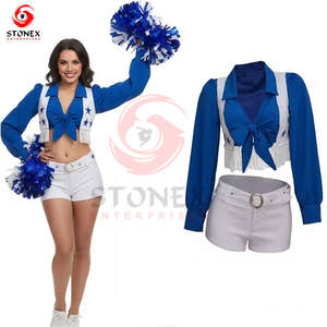 ชุดยูนิฟอร์มเชียร์ลีดเดอร์สำหรับผู้หญิงมืออาชีพ แห้งเร็ว น้ำหนักเบา โพลีเอสเตอร์ 100% รับทำโลโก้ สี และดีไซน์ตามสั่ง ผลิตแบบ OEM - Product Image 3