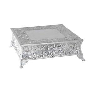 Présentoir à gâteaux luxueux en métal blanc Style moderne fait à la main haute finition pour affichage de Buffet de dessert de gâteau - Product Image 5