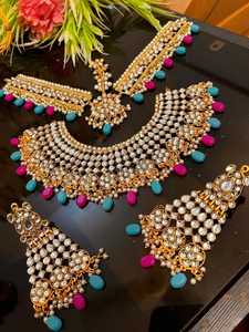 ชุดเครื่องประดับหินเซอร์คอนชุบทอง18K สำหรับผู้หญิง3ชิ้นคุณภาพพรีเมี่ยมสำหรับงานแต่งงาน - Product Image 5