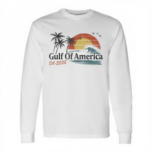 Camiseta Retro Vintage de Manga Larga con Diseño del Golfo de Estados Unidos Producto Promocional Premium 2025 - Product Image 2