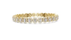Brazalete de Diamantes Naturales con Corte Radiante, Certificado por VDS IGI, Lujoso, Chapado en Oro Amarillo, Blanco o Rosa de 18K, 19.5g - Product Image 5