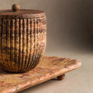 Posavasos clásicos de cerámica blanca con base de corcho y patrón de mármol para manualidades y bebidas Posavasos de piedra con superficie en blanco - Product Image 5