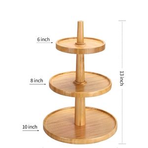 ขาตั้งเค้กสไตล์อุตสาหกรรม3ชั้นดีไซน์โลหะและไม้สำหรับติดตั้งบนโต๊ะแบบเรียบง่ายและจัดแสดงแบบหวาน - Product Image 6