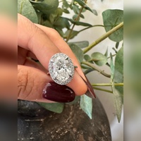 Anillo de Compromiso con Diamante Ovalado de Laboratorio VVS2 de 4 Quilates, Oro Sólido de 18K, Certificado IGI, Compra al por Mayor, Precio de Fábrica, Envío Global