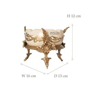 Vintage Ornamental <b>Ashtray</b> with Gold Accents Classic Decorative Table Accessory - Product Image 4