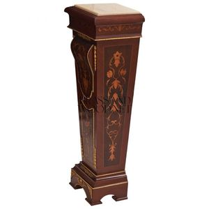 Columna Decorativa de Madera con Incrustaciones Clásicas de Lujo - Product Image 4