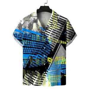 Chemises décontractées pour hommes personnalisées hawaïen imprimé en 3D tricoté bouton fermeture vêtements de rue chemises pour hommes Resort Beach - Product Image 3