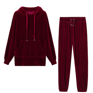 Survêtements d'hiver pour femmes, meilleure vente, coupe ajustée 100% velours, vêtements de rue de haute qualité, taille personnalisée, nouveauté, survêtement en velours - Product Image 2