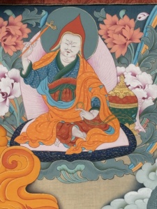 Thangka pintado a mano: Guru Senge Dradog - el <span class=keywords><strong>rugido</strong></span> del <span class=keywords><strong>león</strong></span> de Padmasambhava - Product Image 3