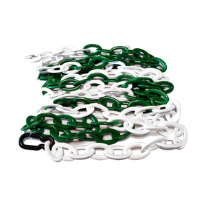 Chaîne en plastique vert-blanc de 25 m, 8 mm, produit d'avertissement routier - Product Image 2