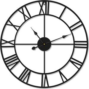 Horloge murale décorative en métal Offre Spéciale avec horloges murales antiques de forme ronde pour la décoration murale de la maison et de l'hôtel - Product Image 2