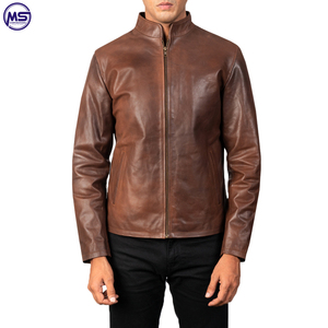 Veste en cuir 2022 pour homme, manches longues, haute qualité, vente en gros - Product Image 5
