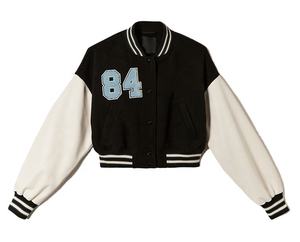 Vestes universitaires personnalisées OEM en gros pour femmes, style vintage, avec patchs en chenille et logo, coupe courte, collection hiver, offre spéciale - Product Image 3