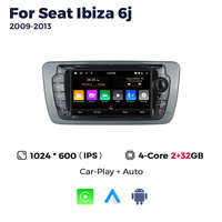 MEKEDE Android Voiture Multimédia Lecteur Dvd Stéréo GPS Navigation Car-play Head Unit pour 7 pouces Seat Ibiza 6j 2009-2013