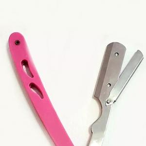 Maquinilla de afeitar profesional de borde recto con cuchillas individuales, maquinilla de afeitar recta para peluquero, venta al por mayor - Product Image 5