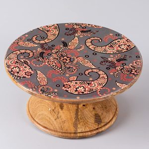 Soporte de mesa para pasteles de madera con forma de cúpula superior de vidrio Soporte elevador de pastel de madera superior de vidrio Fabricante mayorista Exportador - Product Image 3