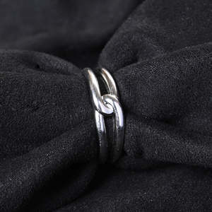 NOVAMART Fine Buy Premium 925 Pure Sterling <b>Silver</b> <b>Rings</b> for <b>Men</b> Geometric Design Zircon Pearl Rhodium Gold Plated Multifaceted - Product Image 2