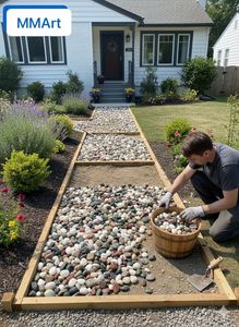 Wholesale Modern Natural Mixed Agate Polished Pebbles Tumbled for <b>Paving</b> Park Outdoor Garden Landscaping & Aquarium Decoration - Product Image 6
