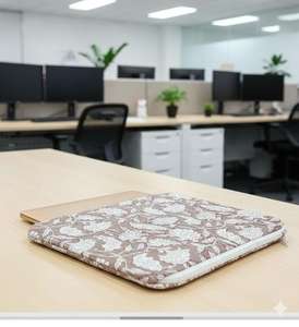 เคสแล็ปท็อปบุผ้าลายดอกไม้สไตล์โบฮีเมียนวินเทจเคสไอแพดแท็บเล็ตแฮนด์เมดไม่เหมือนใครกระเป๋าใส่แล็ปท็อป - Product Image 1